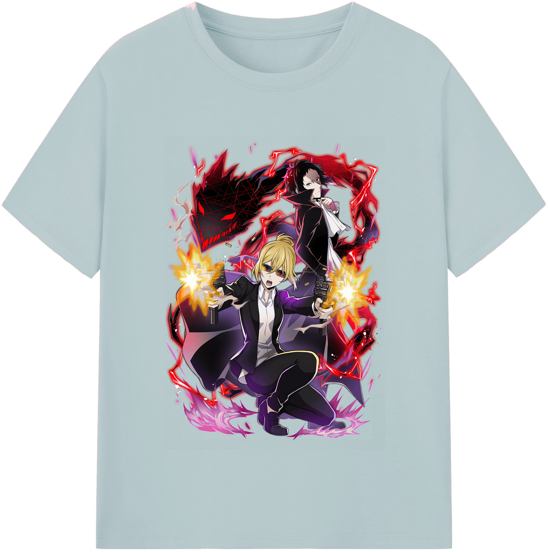 （画像用） 文豪ストレイドッグス Bungo Stray Dogs 綿100％半袖Tシャツ（フロントプリント）